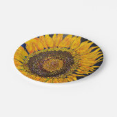 Sonnenblumenpapierplatte Pappteller (Schrägansicht)