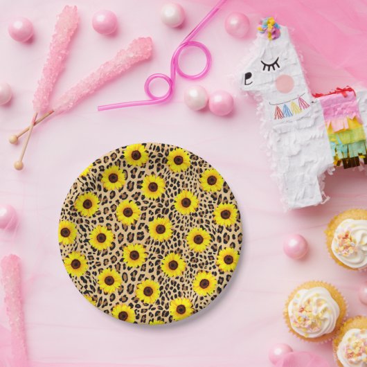 Sonnenblumenpapierplatte Pappteller (Party)