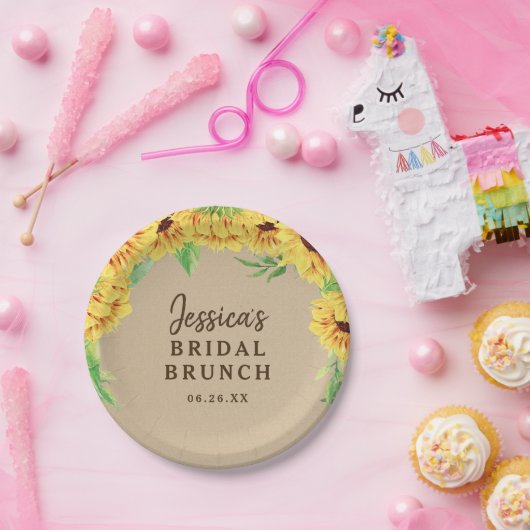 Sonnenblumenpapierplatte Pappteller (Party)