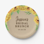 Sonnenblumenpapierplatte Pappteller (Vorderseite)