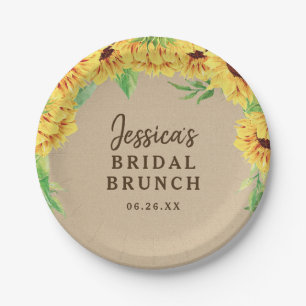 Sonnenblumenpapierplatte Pappteller