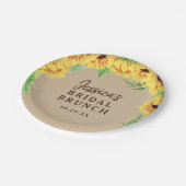 Sonnenblumenpapierplatte Pappteller (Schrägansicht)