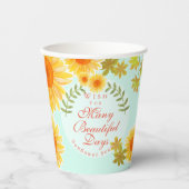 Sonnenblumenpapiertasse Pappbecher (Vorderseite)