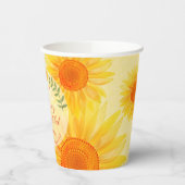 Sonnenblumenpapiertasse Pappbecher (Links)