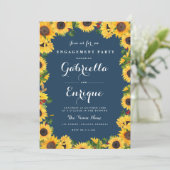 Sonnenblumenpartyparty Einladung (Stehend Vorderseite)