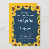 Sonnenblumenpartyparty Einladung (Vorne/Hinten)