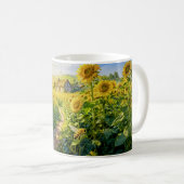 Sonnenblumenpfad-Cottage mit Katze und blühender M Kaffeetasse (VorderseiteRechts)