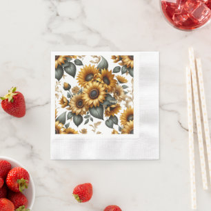 Sonnenblumenpfanne Serviette