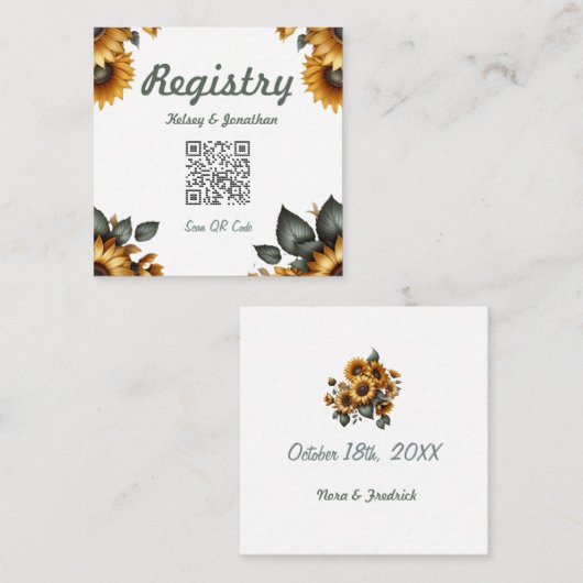 Sonnenblumenpflaster Begleitkarte (Vorne/Hinten)