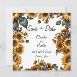Sonnenblumenpflaster Save the Date