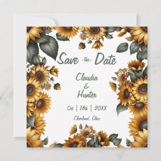 Sonnenblumenpflaster Save the Date