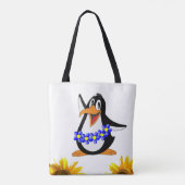 Sonnenblumenpinguin Tote-Tasche Tasche (Rückseite)