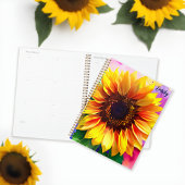 Sonnenblumenplaner mit Individuelle Name Planer