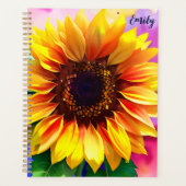 Sonnenblumenplaner mit Individuelle Name Planer (Vorderseite)