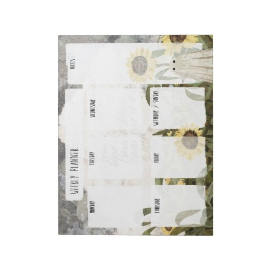 Sonnenblumenplaner Notizblock (Rotiert)