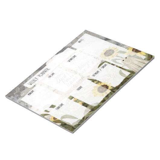 Sonnenblumenplaner Notizblock (angewinkelt)