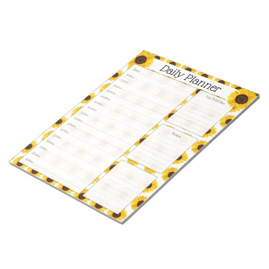 Sonnenblumenplaner Notizblock (angewinkelt)