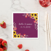 Sonnenblumenplatte Fall Custom Paper Napkins Serviette (Beispiel)