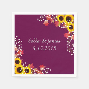 Sonnenblumenplatte Fall Custom Paper Napkins Serviette