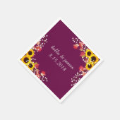 Sonnenblumenplatte Fall Custom Paper Napkins Serviette (Ecke)
