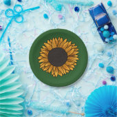 Sonnenblumenplatte Pappteller (Party)