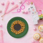 Sonnenblumenplatte Pappteller (Party)
