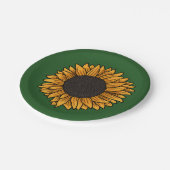Sonnenblumenplatte Pappteller (Schrägansicht)