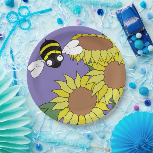 Sonnenblumenplatte Party Pappteller (Party)