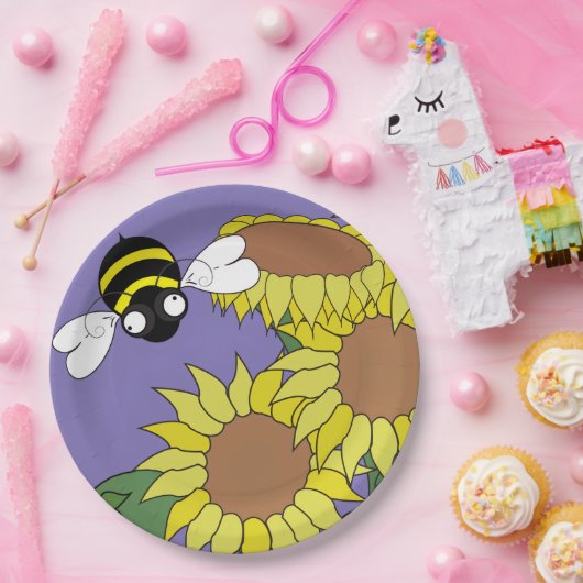 Sonnenblumenplatte Party Pappteller (Party)