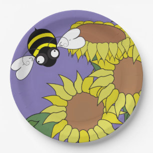 Sonnenblumenplatte Party Pappteller