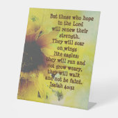 Sonnenblumenplatte Sockelschild (Vorderseite)