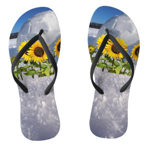 Sonnenblumenpolar Flip Flops Badesandalen