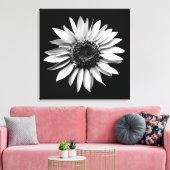 'Sonnenblumenportrait' gepackte Canvas Print Leinwanddruck (Insitu (Wohnzimmer))