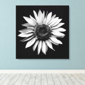 'Sonnenblumenportrait' gepackte Canvas Print Leinwanddruck (Insitu (Holzboden))