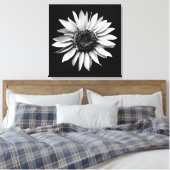 'Sonnenblumenportrait' gepackte Canvas Print Leinwanddruck (Insitu (Schlafzimmer))