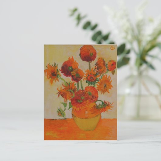 Sonnenblumenpost Postkarte (Stehend Vorderseite)