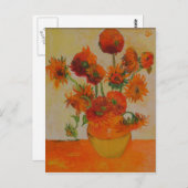 Sonnenblumenpost Postkarte (Vorne/Hinten)
