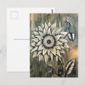 Sonnenblumenpostkarte Postkarte (Vorne/Hinten)