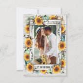 Sonnenblumenpumpen Rustikales Foto Save The Date (Vorderseite)