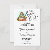 Sonnenblumenpumpen Rustikales Foto Save The Date (Rückseite)