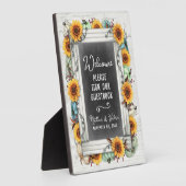 Sonnenblumenpumpenfallen-Farm Hochzeitshaus Gästeb Fotoplatte (Seite)