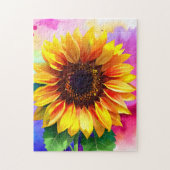Sonnenblumenpuzzle - Lebhafte Blüten der Freude Puzzle (Vertikal)