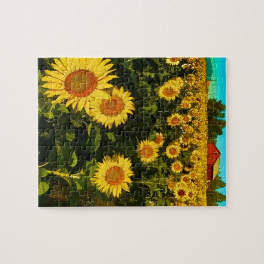 Sonnenblumenpuzzle von Francoise Puzzle (Horizontal)