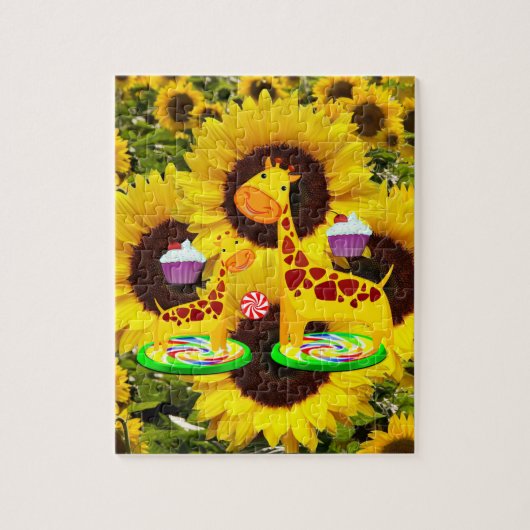 Sonnenblumenpuzzles Giraffe Puzzle (Vertikal)