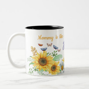 Sonnenblumenquelle Zweifarbige Tasse