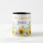 Sonnenblumenquelle Zweifarbige Tasse (Mittel)