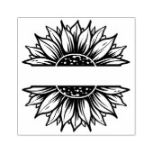 Sonnenblumenrahmen-Adresse oder Geschäftsadresse Gummistempel (Prägung)