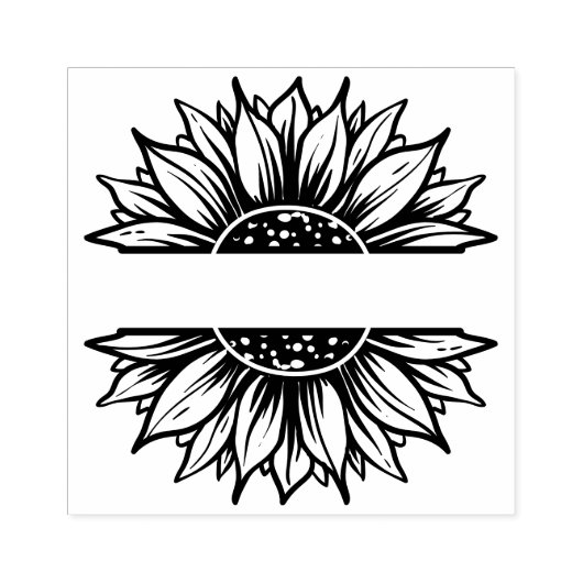 Sonnenblumenrahmen-Adresse oder Geschäftsadresse Gummistempel (Prägung)