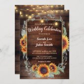 Sonnenblumenrahmen Einladung (Vorne/Hinten)