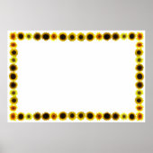 Sonnenblumenrahmen ohne Hintergrund Poster (Vorne)